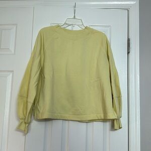 Yellow Cropped Sweatshirt